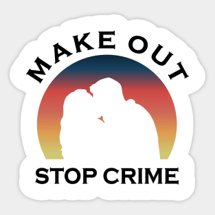 Chenford Make Out Stop Crime (black text) | The Rookie Sticker